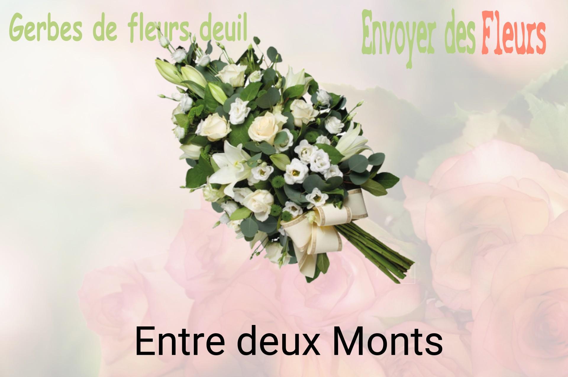 Gerbe de fleurs de deuil livrée à Entre-deux-Monts
